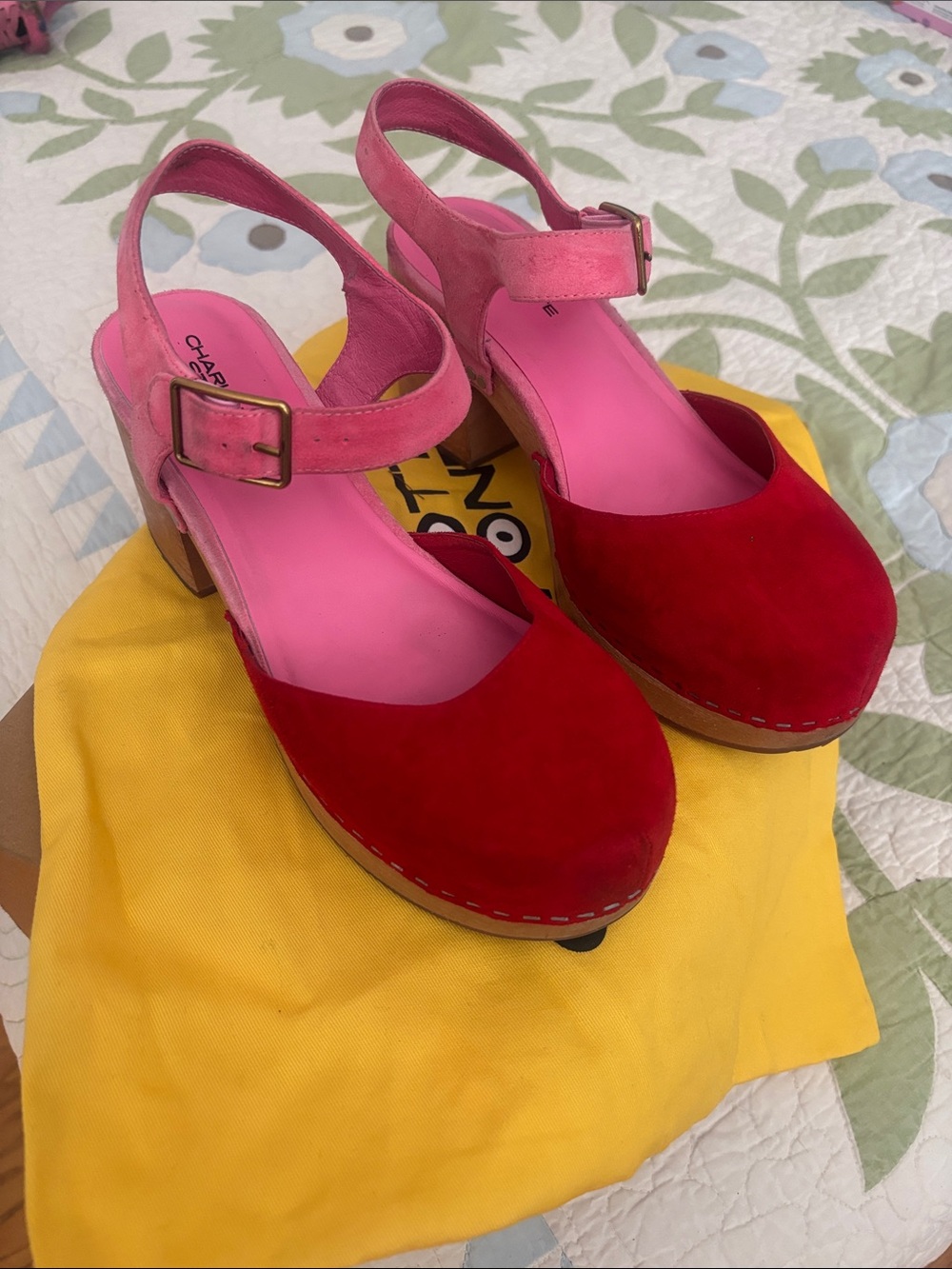 Charlotte Stone Maud Platform Clog Size 10